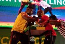 • A scene from one of the armwrestling finals