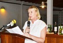 • Ms Vibeke S. Pedersen, Head of Mission (inset) addressing participants in the event Photo: Victor A. Buxton