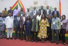 • Dr Janet Ampadu Fofie (forth from the right) with the PCE members and other stakeholders at the conference Photo: Stephanie Birikorang