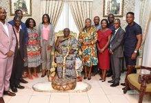 • Osagyefo Amoatia Ofori Panin II with the Telecel Ghana delegation