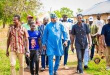 Alhaji Mahama (middle) during the tour