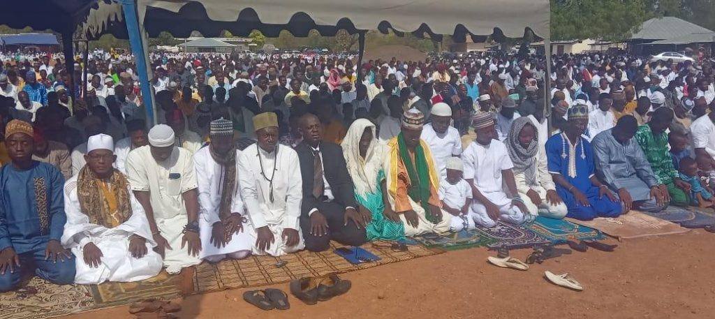 Muslims praying at the NAFAC ground in Bolgatanga