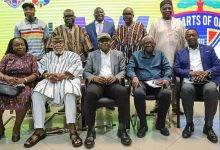 • Togbe Afede XIV (seated middle) with members of the new board