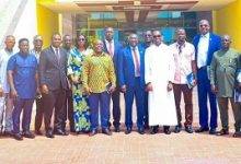 • Dr Bawumia (middle) with some members of CHASS after the meeting