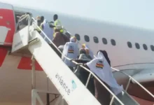 1st batch pilgrims out from Tamale International Airport