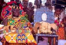 • Otumfuo Osei Tutu II seated in state