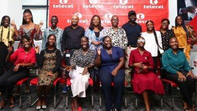 • The award recipients with Telecel Ghana’s senior management team after the event